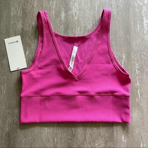 Lululemon Power Pivot Tank Top Rib - Sonic Pink - Picture 5 of 6